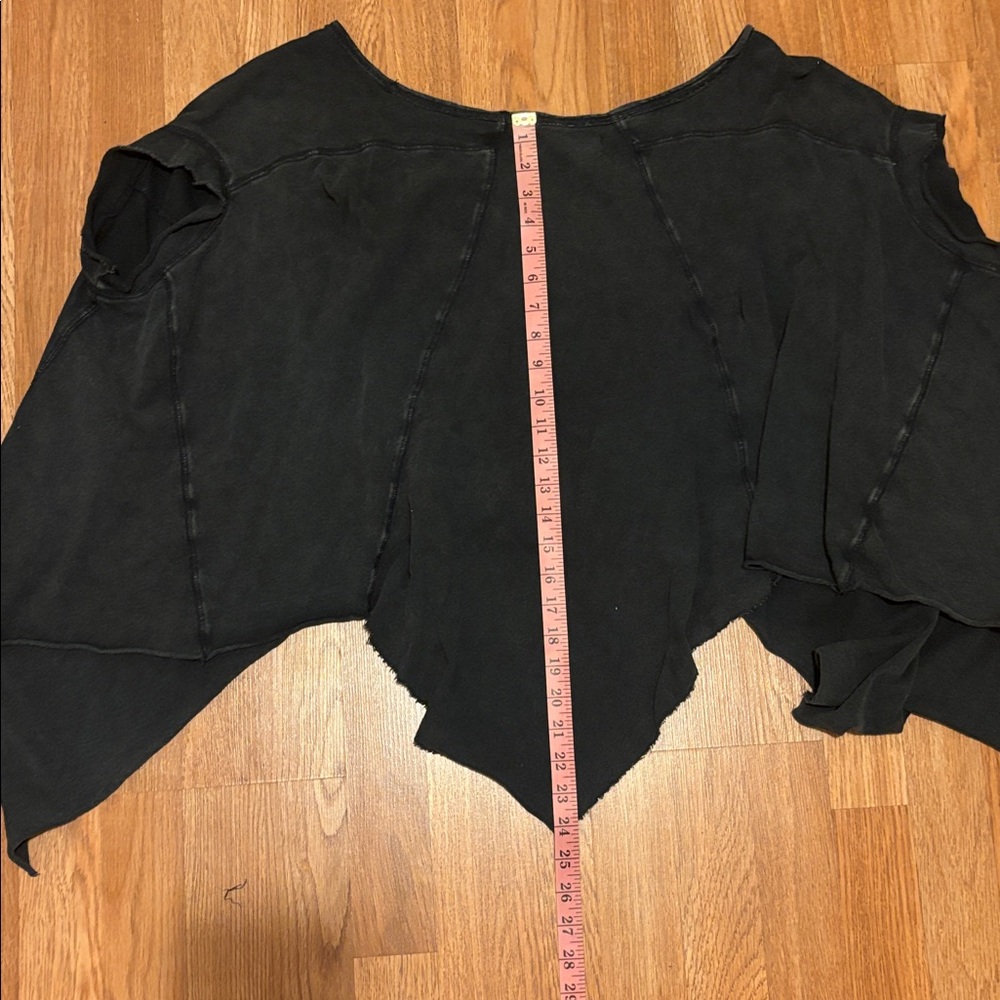 Free People-We the Free Boxy Cropped Dolman Sleeve Top - Black - Picture 7 of 7
